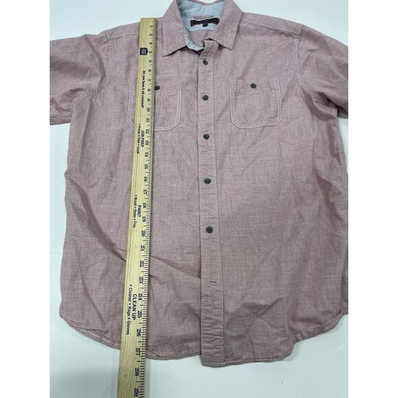 PD & C Shirt Adult Medium Red Button Up Stretch Casual Comfort Mens - Picture 2 of 6